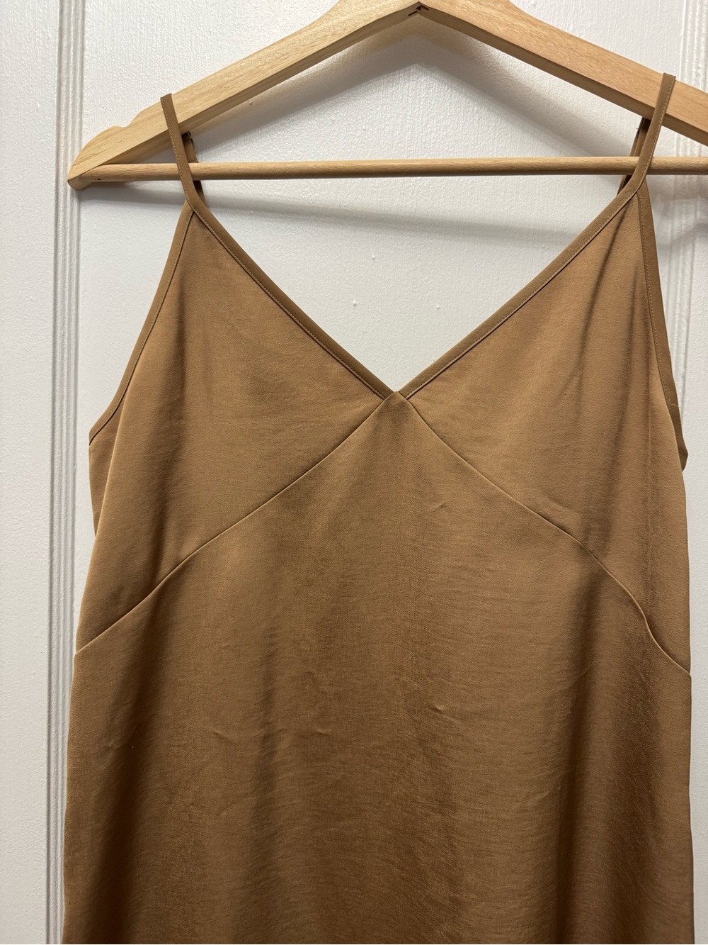Uniqlo Women's Camisole Satin Slip Maxi Dress - Tan/Gold - Picture 3 of 9